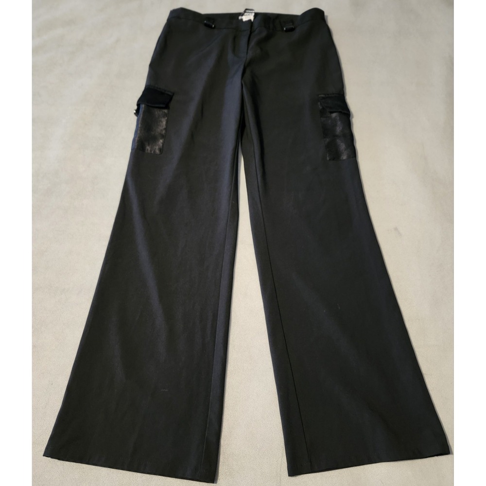 Tracy Evans Limited Womens Black Dress Pants Size 11/12 Straight Leg Career
